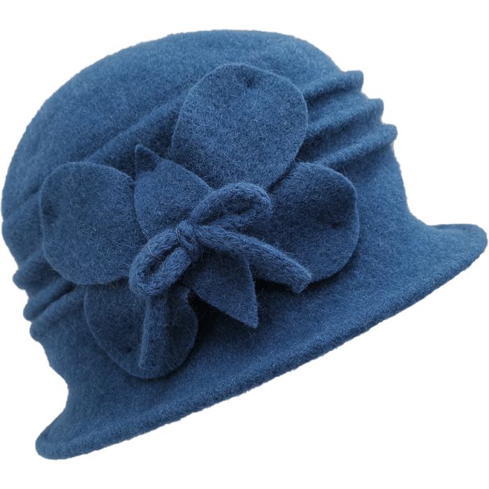 Womens Wool Vintage Cloche Hat