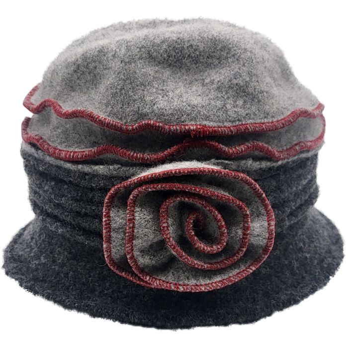 Womens Wool Vintage Cloche Hat