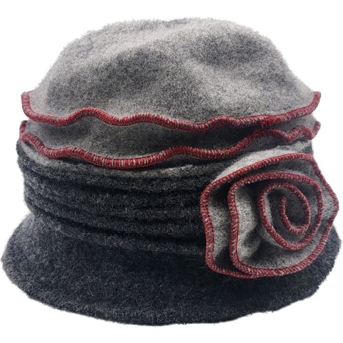 Womens Wool Vintage Cloche Hat