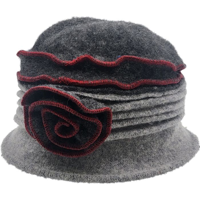 Womens Wool Vintage Cloche Hat