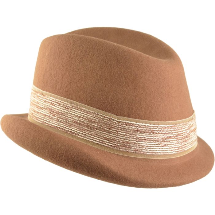 Womens Wool Trilby Cloche Hat