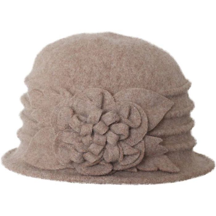 Womens Wool Vintage Cloche Hat