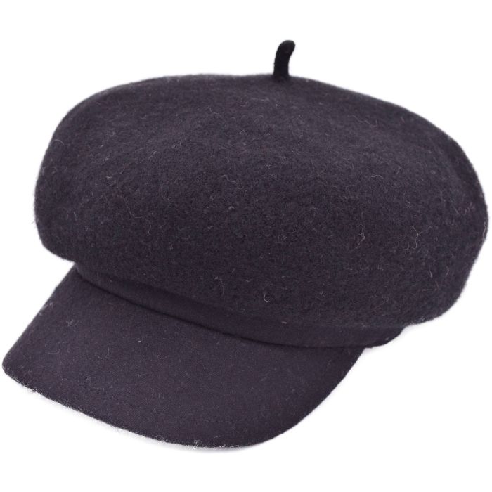 Womens Peaked Wool Cloche Hat