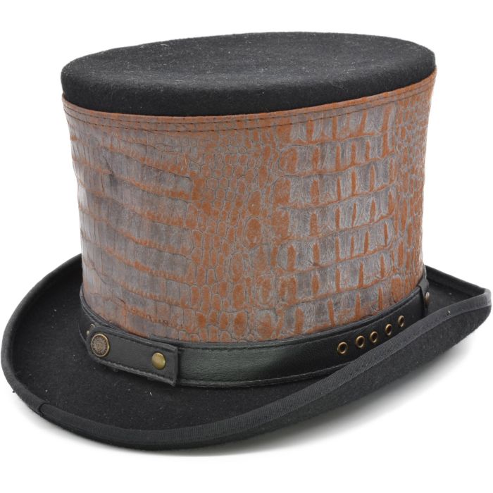 Leather Strapped Topper Hat