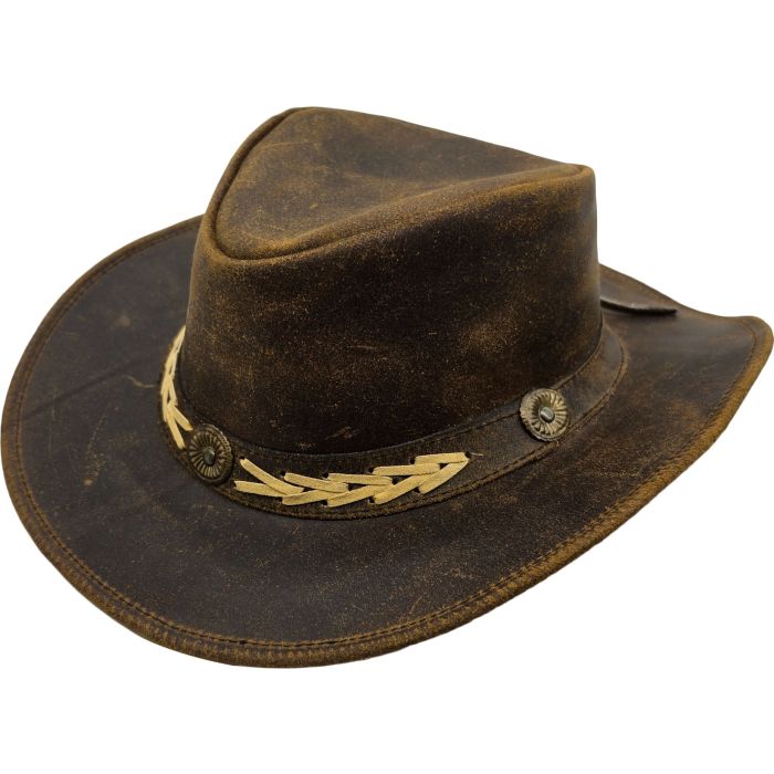 Genuine Crushable Leather Cowboy Hat