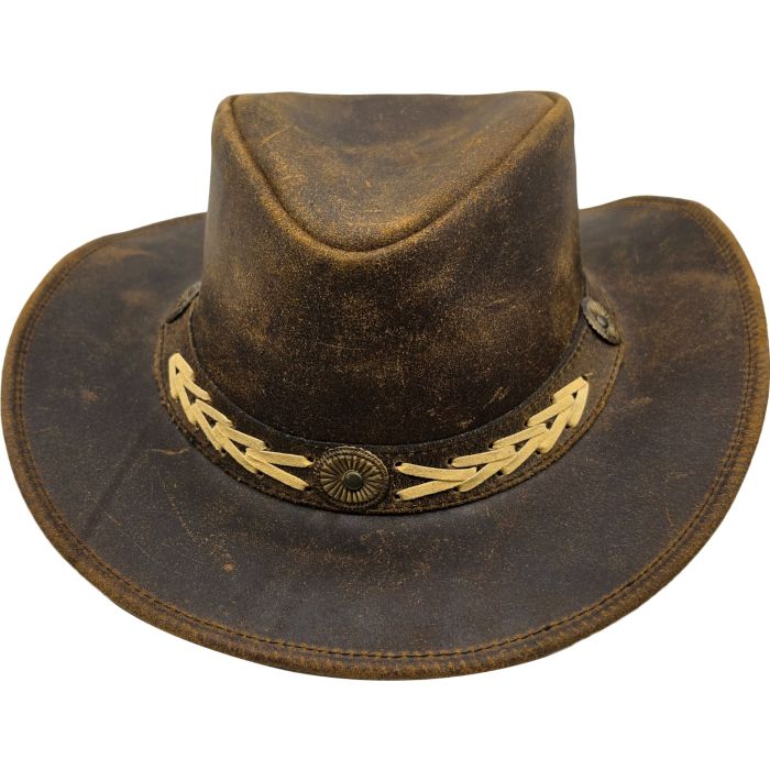 Genuine Crushable Leather Cowboy Hat