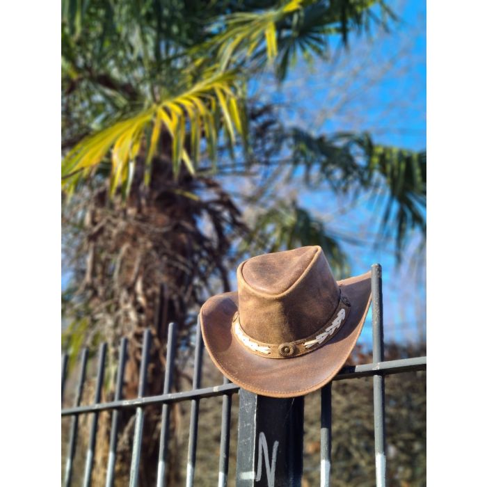 Genuine Crushable Leather Cowboy Hat