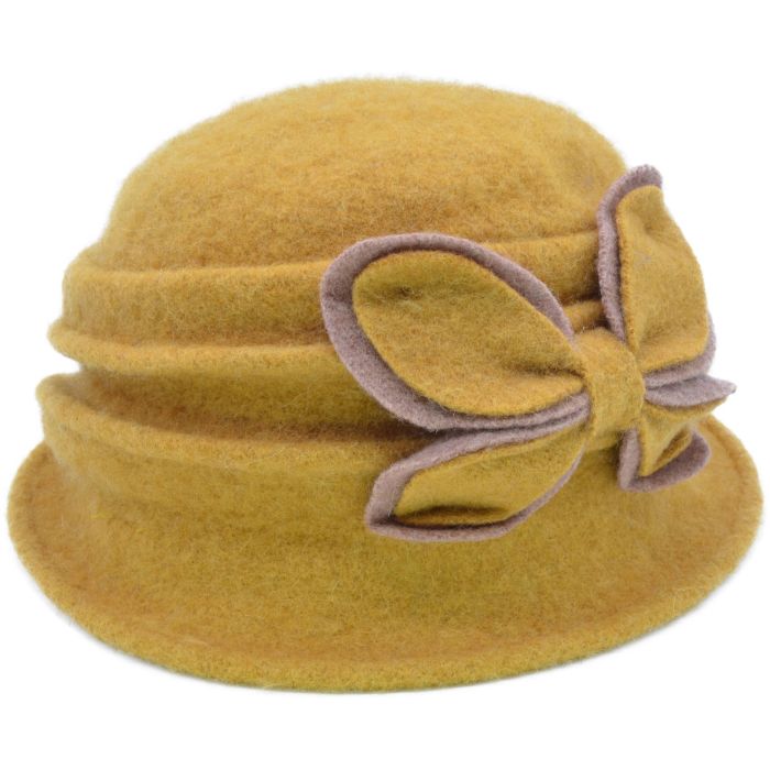 Womens Wool Vintage Cloche Hat