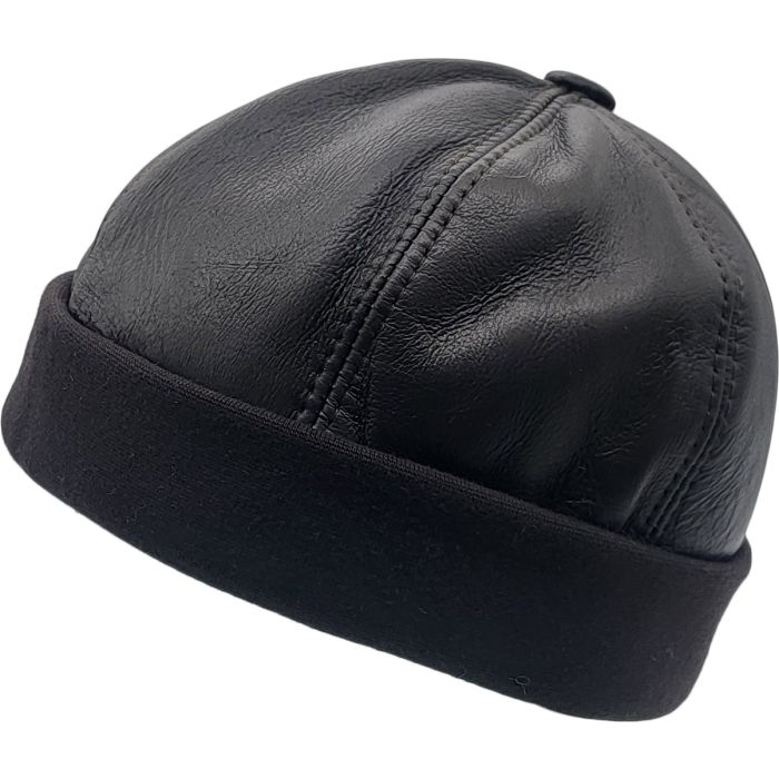 Real Leather Round Hat
