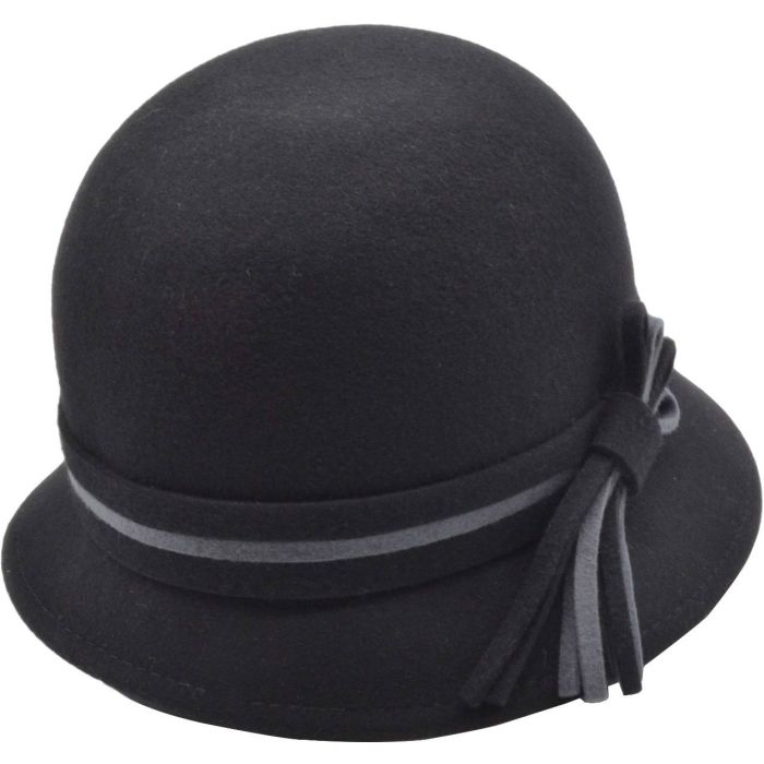 Womens Wool Vintage Cloche Hat