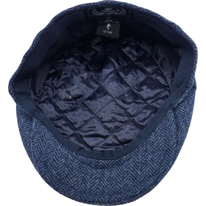 100% Wool Herringbone Flat Cap