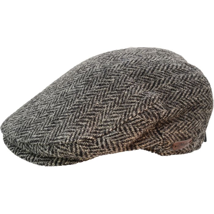 100% Wool Herringbone Flat Cap