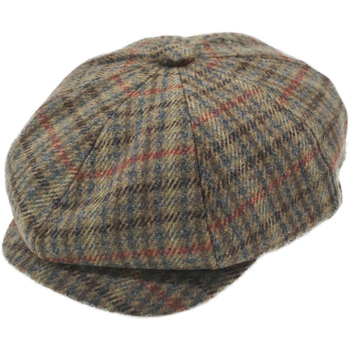 Tweed 8 Panel Newsboy/Bakerboy Cap
