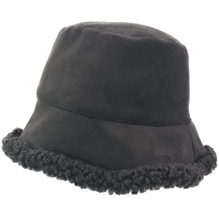 Reversible Fur Bucket Hat