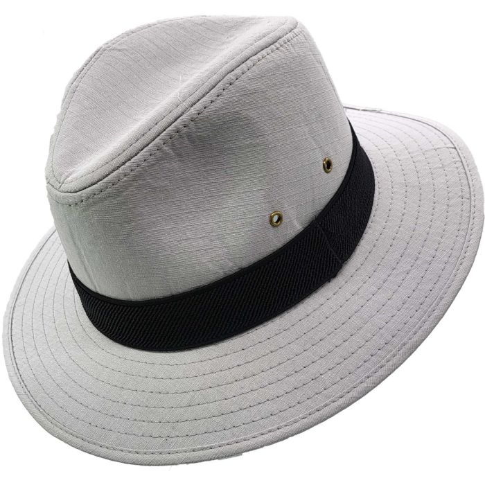 Summer Fedora Hat With Black Ribbon