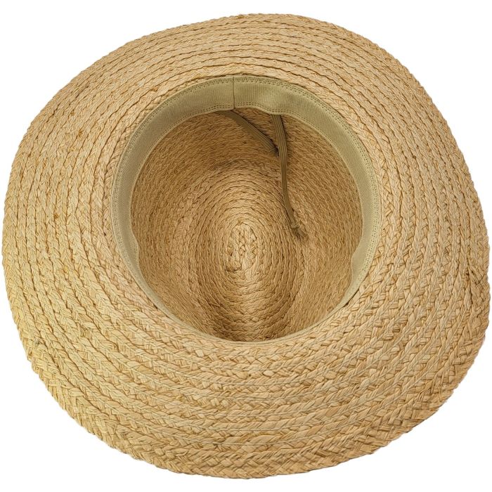 Adjustable Summer Fedora Hat with Stripe Ribbon