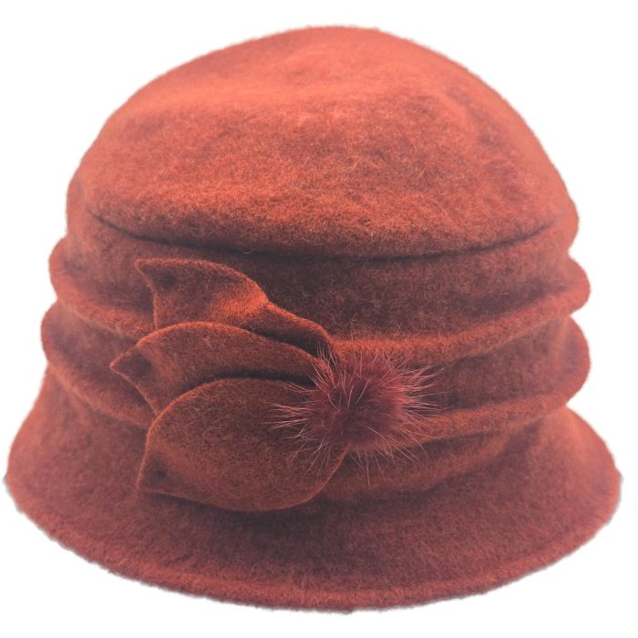 Women's Wool Vintage Cloche Hat