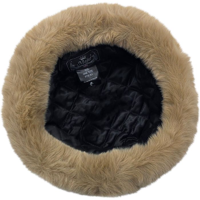 PVC Faux Fur Bandhat Skull Cap