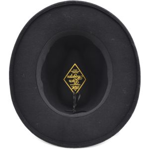 Black Wool Felt Fedora Hat