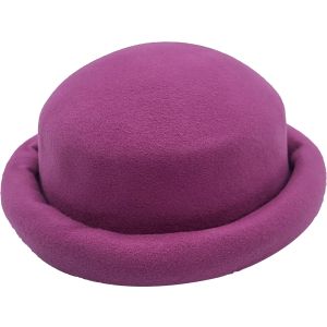 Womens Wool Felt Bowler Cloche Hat