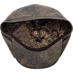 Faux Leather Newsboy Cap