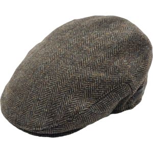 100% Wool Herringbone Flat Cap