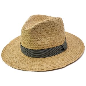 Adjustable Summer Fedora Hat with Stripe Ribbon