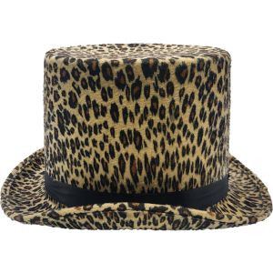 Fancy Leopard PVC Top Hat