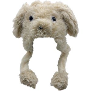 Winter Cute Soft Dog Fluffy Trapper Hat