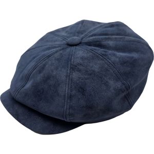 Faux Leather Newsboy Cap