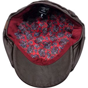 Genuine Leather Newsboy Cap