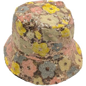 Floral Sequin Fisherman Bucket Hat