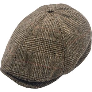 Stylish Checked 6-Panel Flat Cap