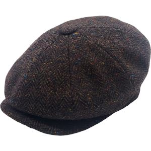 Classic Herringbone Newsboy Cap