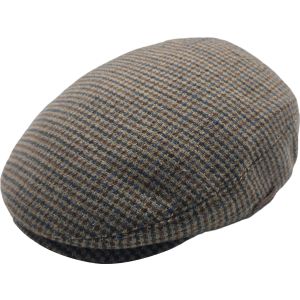 Check Pattern Flat Cap with Ear Flaps