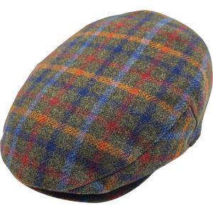 Multi-Coloured Wool Tweed Flat Cap