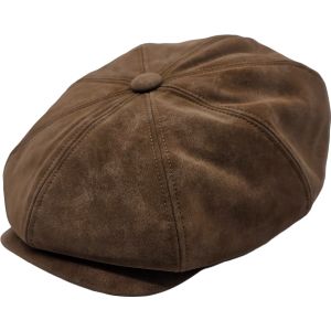 Faux Leather Newsboy Cap