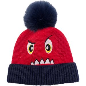 Knitted Monster Face Beanie Hat