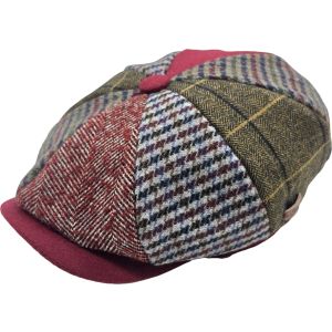 Patchwork Multi-Colour Eight Panel Newsboy Cap