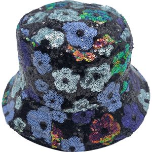 Floral Sequin Fisherman Bucket Hat