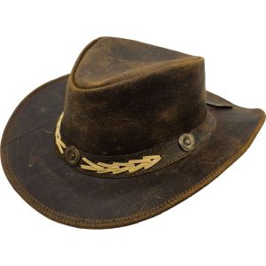 Genuine Crushable Leather Cowboy Hat