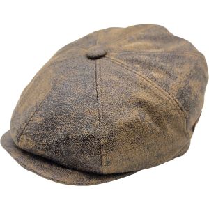 Faux Leather Newsboy Cap