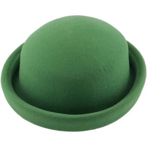 Womens Wool Felt Bowler Cloche Hat