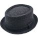 Black Woolly Pork Pie Hat