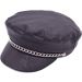 Faux Leather Captain Hat