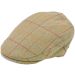 100% Wool Overcheck Twill Tweed Flat Cap