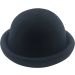 Womens Wool Felt Cloche Bowler Hat - Red