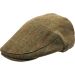100% Wool Overcheck Twill Tweed Flat Cap