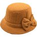 Womens Wool Vintage Cloche Hat - Beige