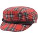 Red Tartan Casual Captains Cap